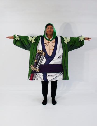 OP - Zoro Wano - Anime Inspired Hoodie Blanket